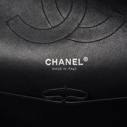 Chanel Crumpled Calfskin Quilted Jumbo Double Flap So Black 7 of 10