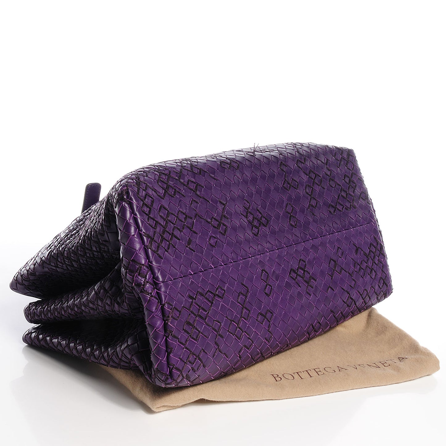 Nappa Intrecciato Graphic Roma Tote Plum