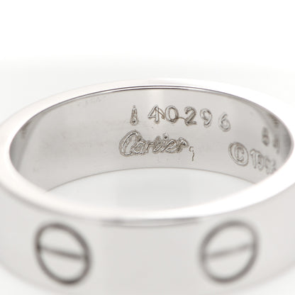 Cartier 18K White Gold 5.5mm LOVE Ring 54 6.75 4 of 5