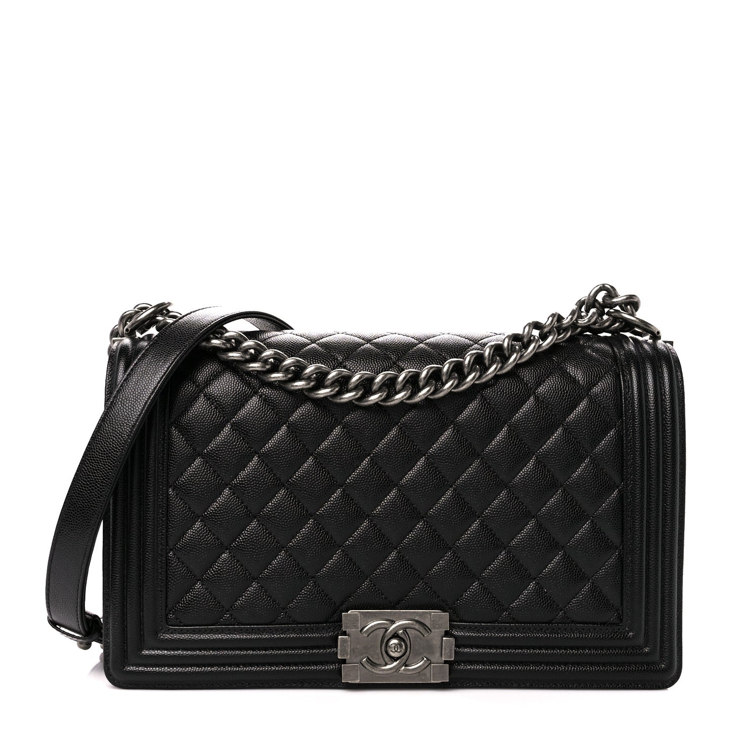 Caviar Quilted New Medium Boy Flap Black