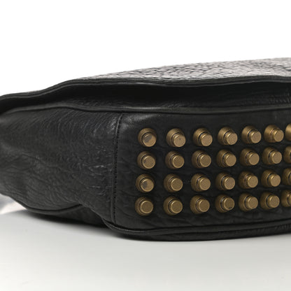 Alexander Wang Pebbled Lambskin Lia Sling Black with Antique Brass Hardware 9 of 13
