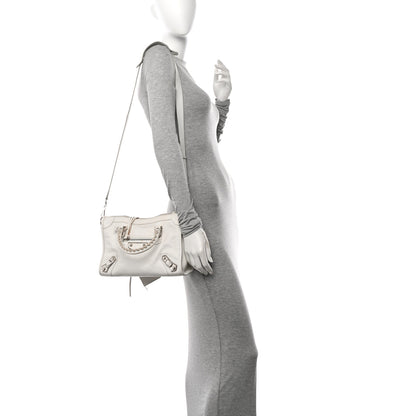 Balenciaga Chevre Silver Metallic Edge Hardware S City White 2 of 27