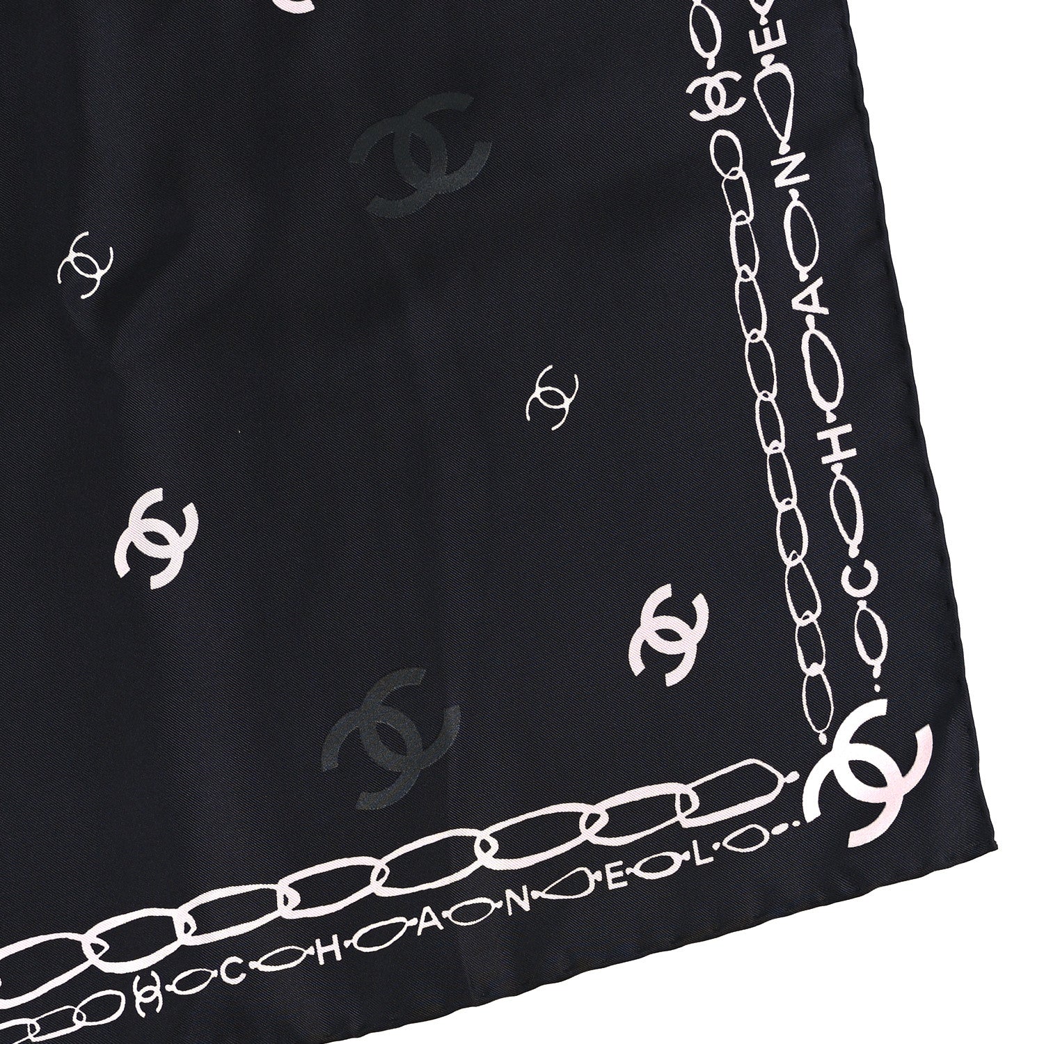 Chanel Silk CC Square Scarf Black Pink 1860193 – FASHIONPHILE