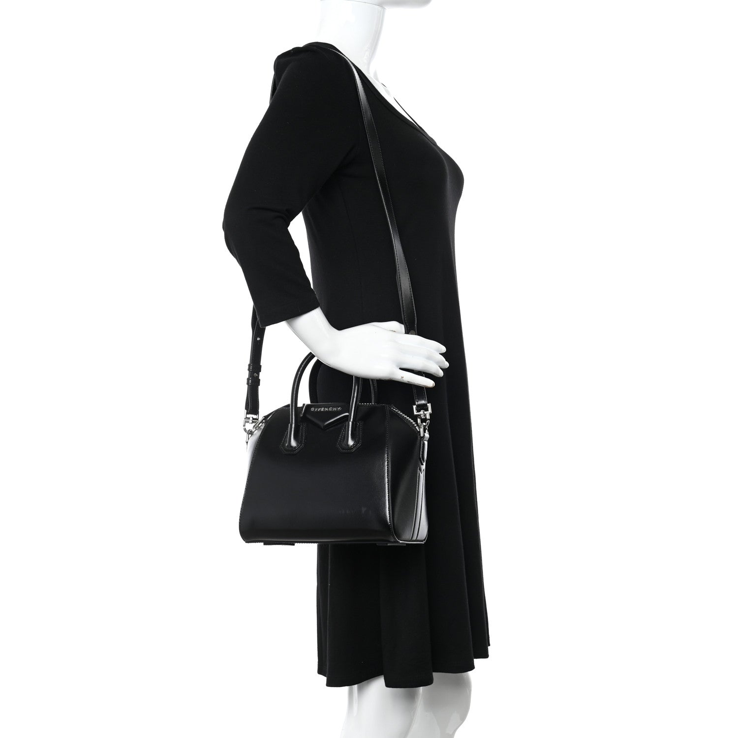 Givenchy Shiny Lord Calfskin Mini Antigona Black 2 of 11