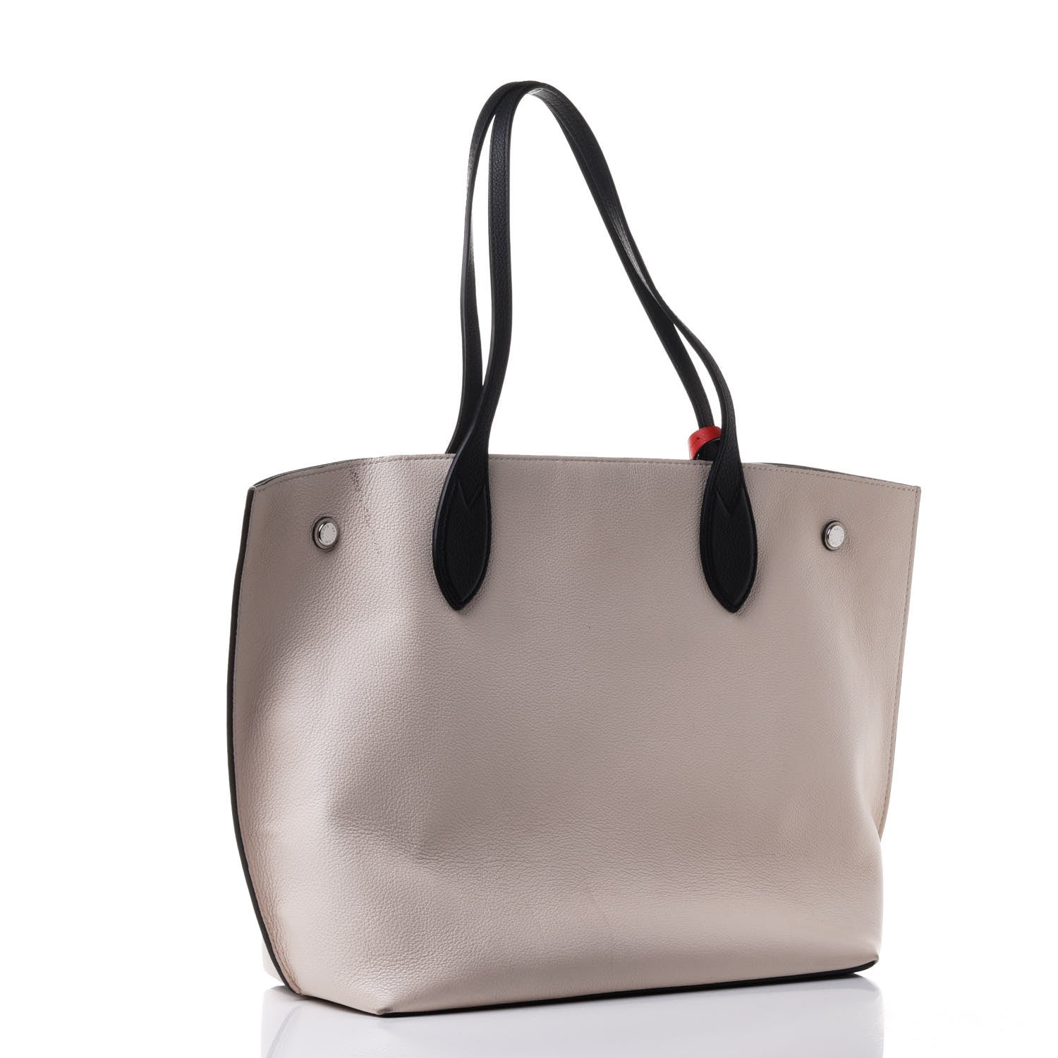 Louis Vuitton Calfskin Lockme Go Tote Kabuki Red Quartz Black 2 of 6