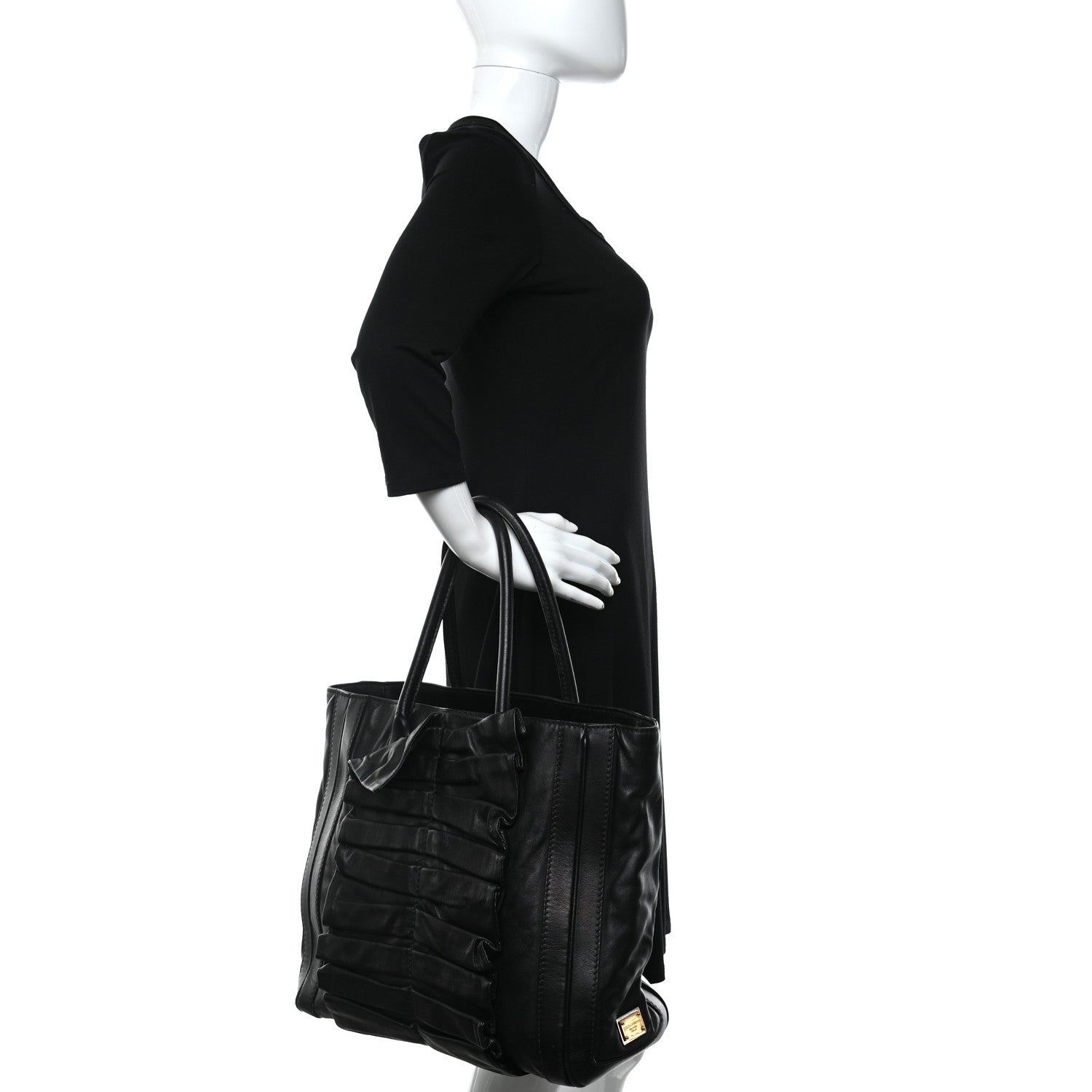 Dolce & Gabbana Calfskin Tote Black 2 of 12