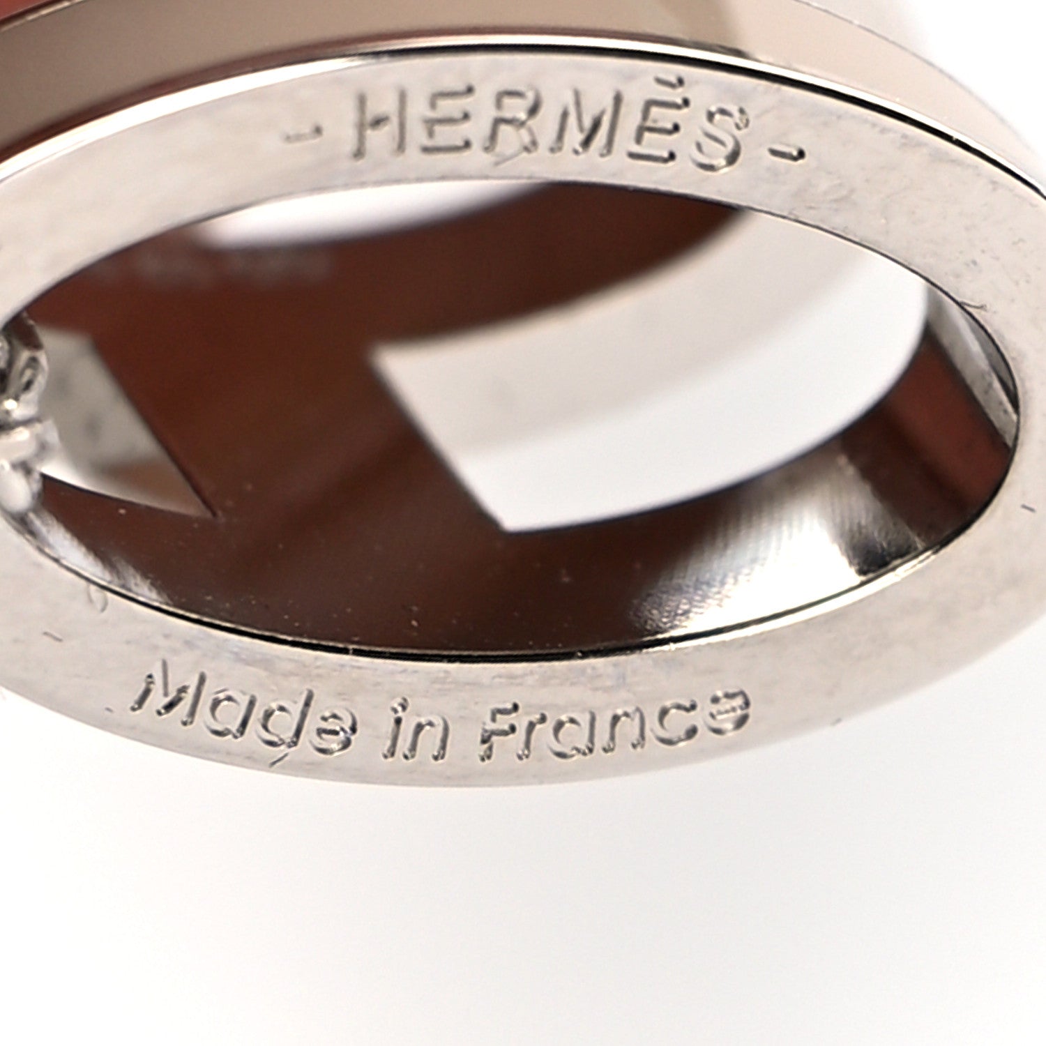Hermes Lacquered Palladium Pop H Pendant Necklace Etain 5 of 5