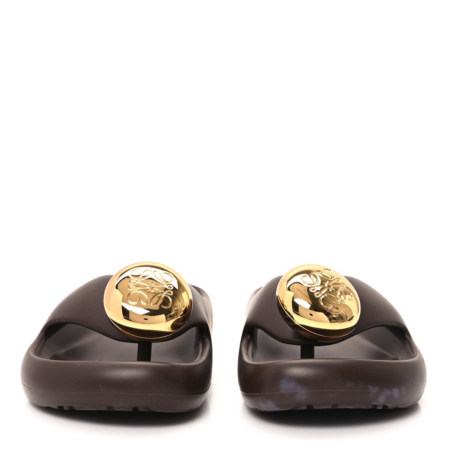 Loewe Foam Rubber Paula's Ibiza Pebble Toe Post Sandals 36 Shitake 3 of 8