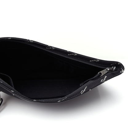 Balenciaga Nylon Allover Logo Documents Case Black 5 of 7