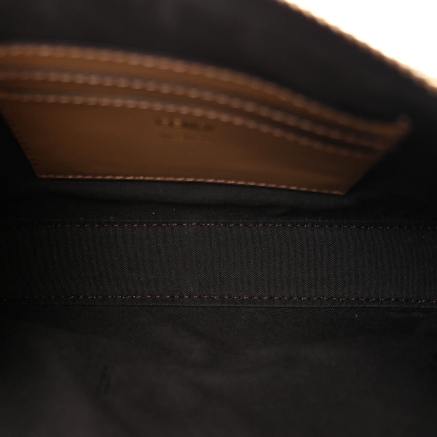 Fendi Fabric Jacquard Vitello Grace FF 1974 Baguette Pouch Tobacco Moro Sand 5 of 10