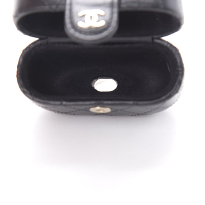 Chanel Lambskin Quilted Airpods Pro Case With Chain Black 3 of 6