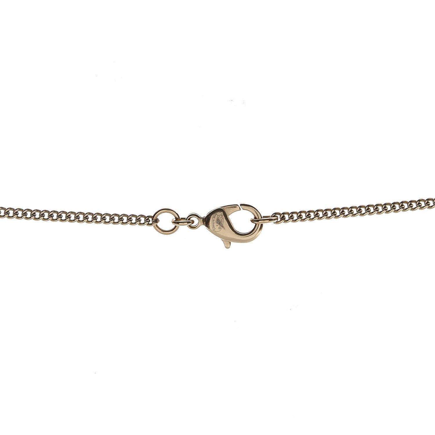 Chanel Mirror Twisted CC Pendant Necklace Gold Dark Grey 4 of 4