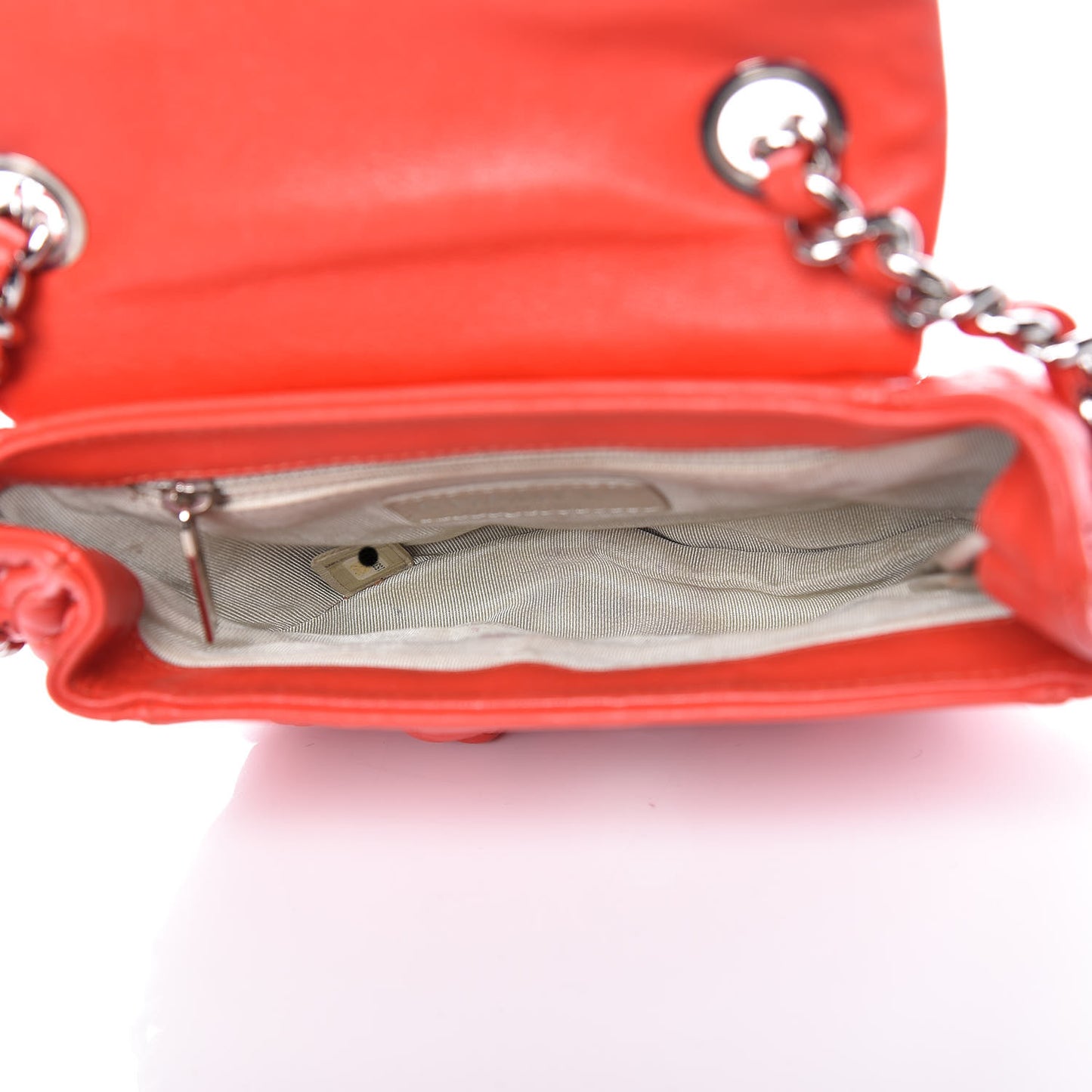 Washed Lambskin Mini Chain Around Messenger Red