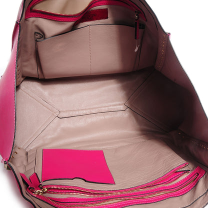 Valentino Garavani Nappa Medium Rockstud Soft Tote Pop Fuxia 6 of 8