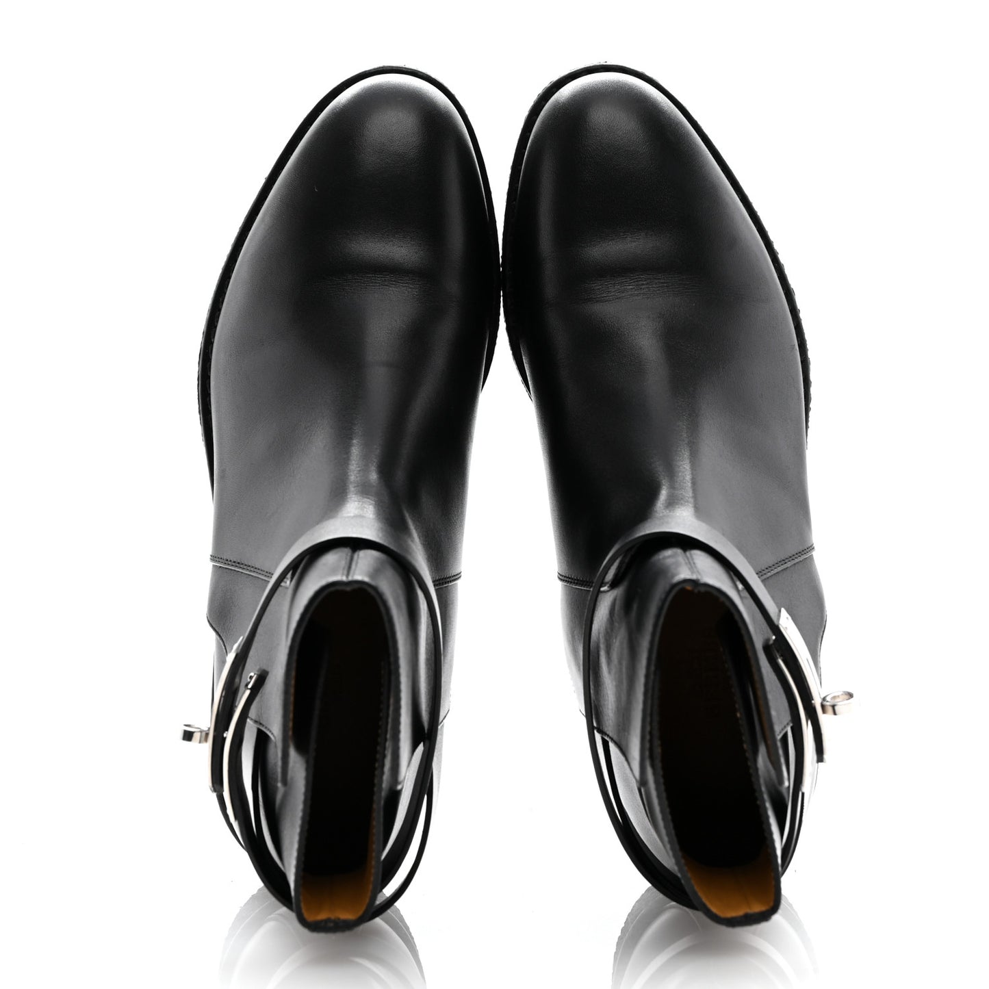 Heritage Calfskin Follow Ankle Boots 38 Black