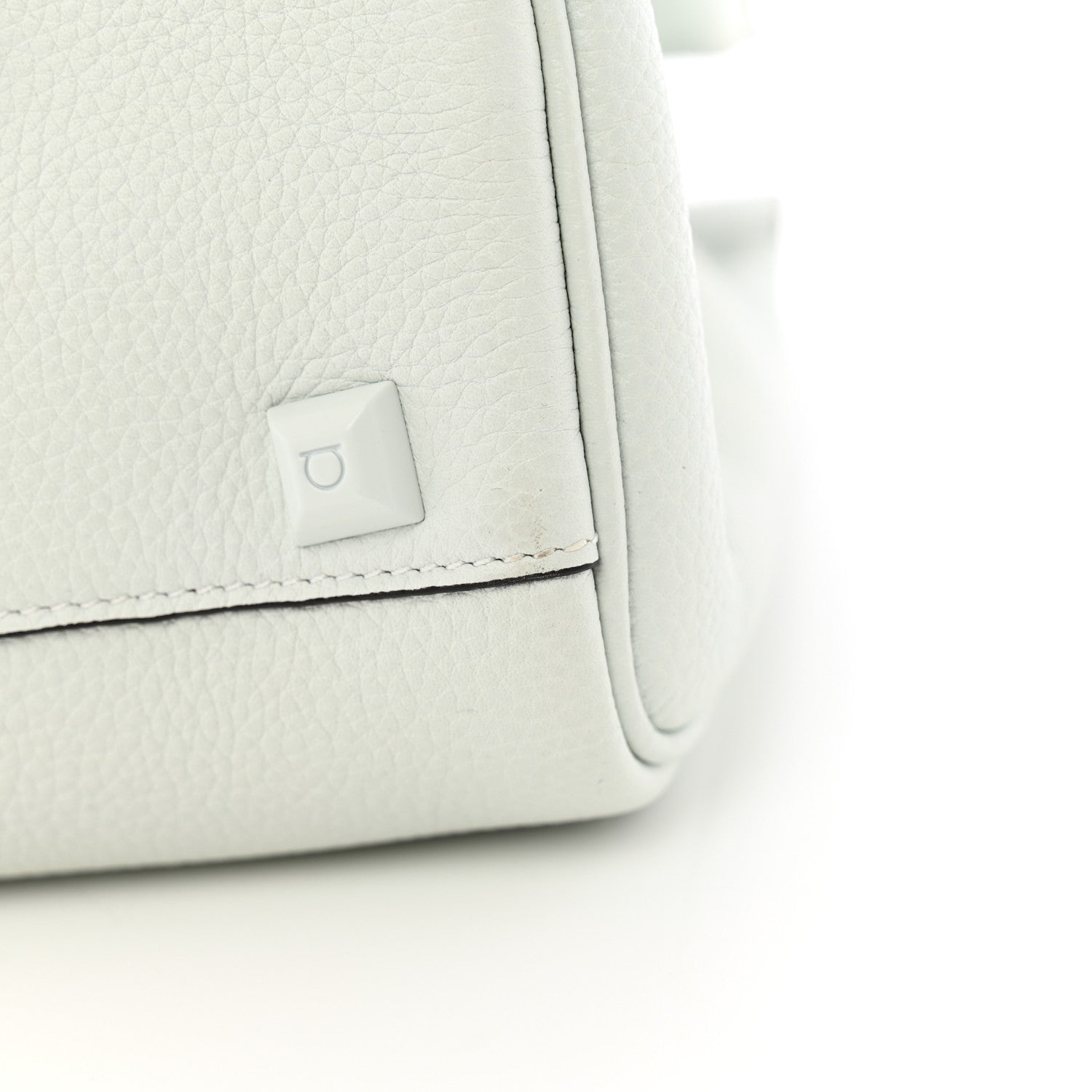 Salvatore Ferragamo Calfskin The Studio Bag Astronaut White 11 of 11