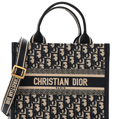 Christian Dior Oblique Calfskin Small Book Tote With Strap Blue Multicolor 8 of 10