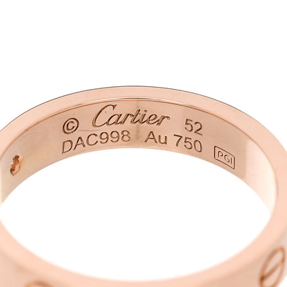 Cartier 18K Pink Gold Diamond 4mm LOVE Wedding Band Ring 52 6 4 of 7
