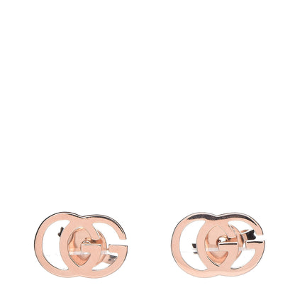 Gucci 18K Rose Gold GG Tissue Stud Earrings 1 of 6