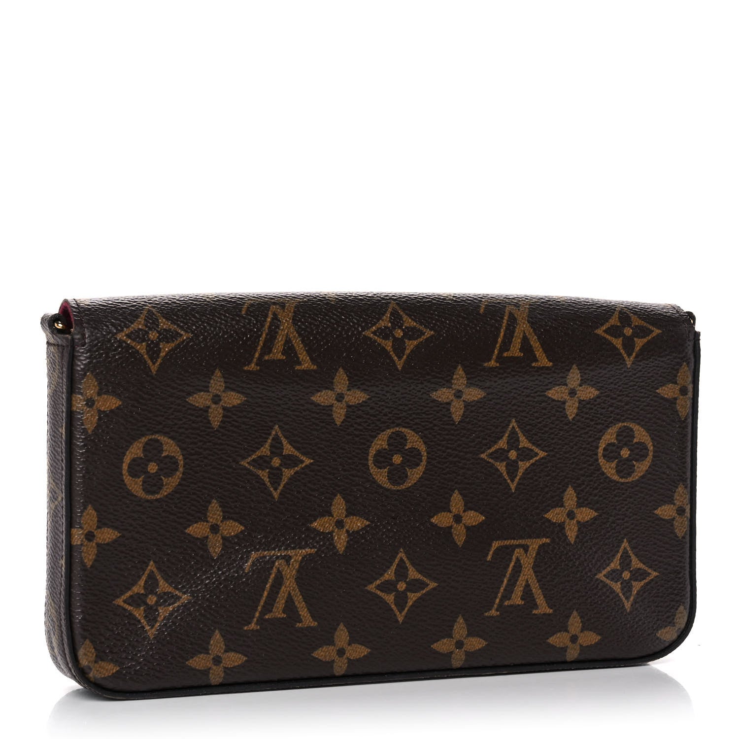 Louis Vuitton Monogram Pochette Felicie Chain Wallet Fuchsia 3 of 9