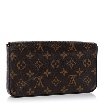 Louis Vuitton Monogram Pochette Felicie Chain Wallet Fuchsia 3 of 9
