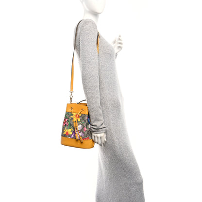 Gucci GG Supreme Monogram Flora Small Ophidia Bucket Bag Beige Multicolor Crop 2 of 10