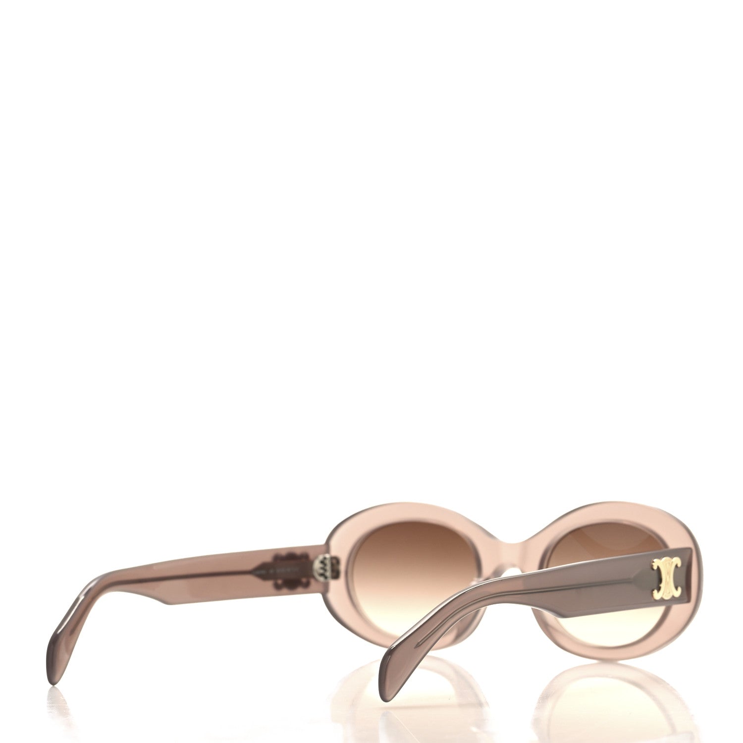 Celine Acetate Triomphe 01 Sunglasses CL 40194U Milky Hazelnut 4 of 7