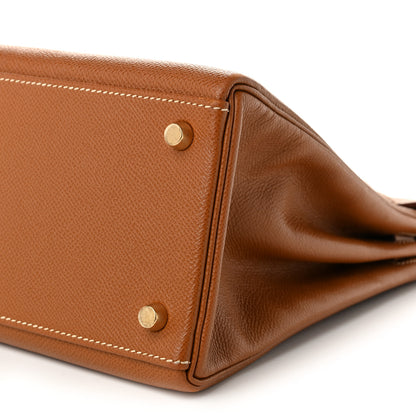 Hermes Courchevel Kelly Retourne 32 Gold 10 of 12