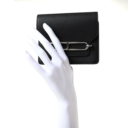 Hermes Chevre Mysore Roulis Slim Wallet Black 2 of 8