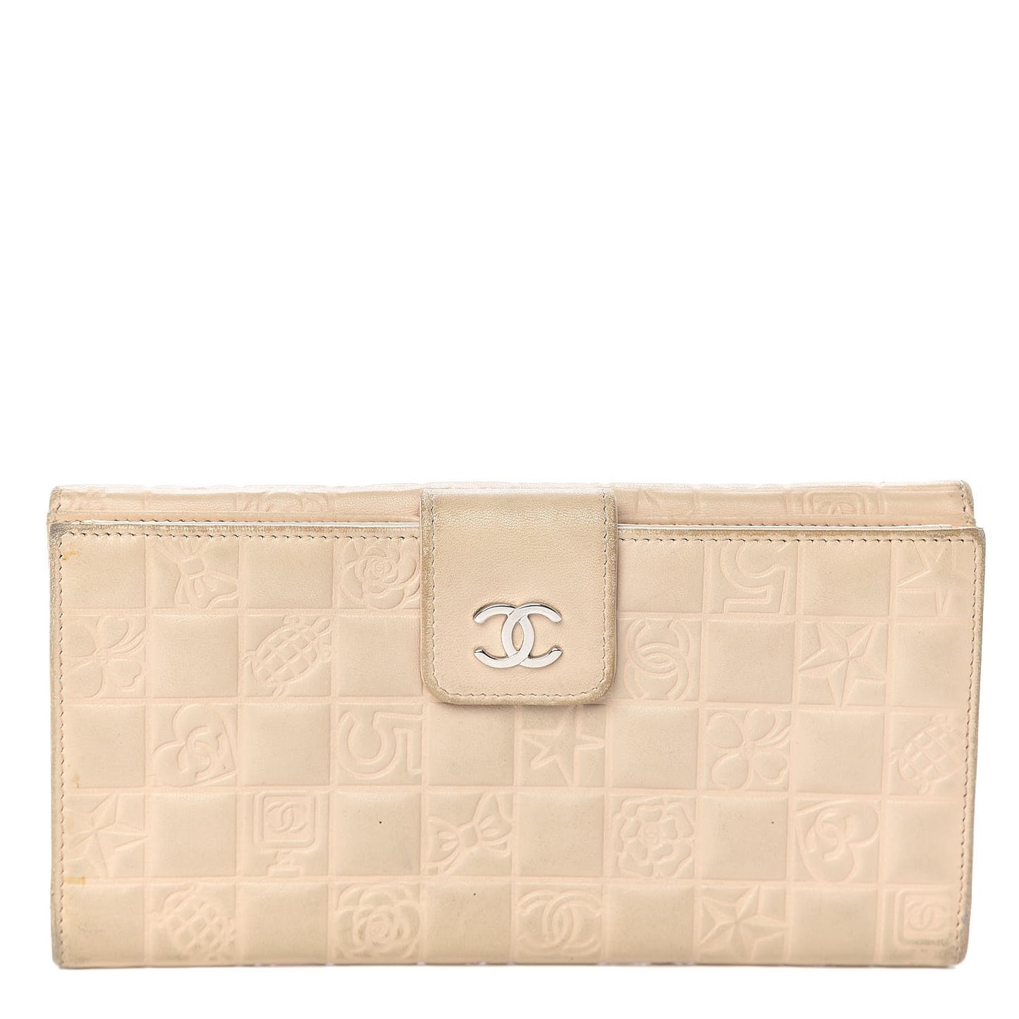 Lambskin Precious Symbols Wallet Beige