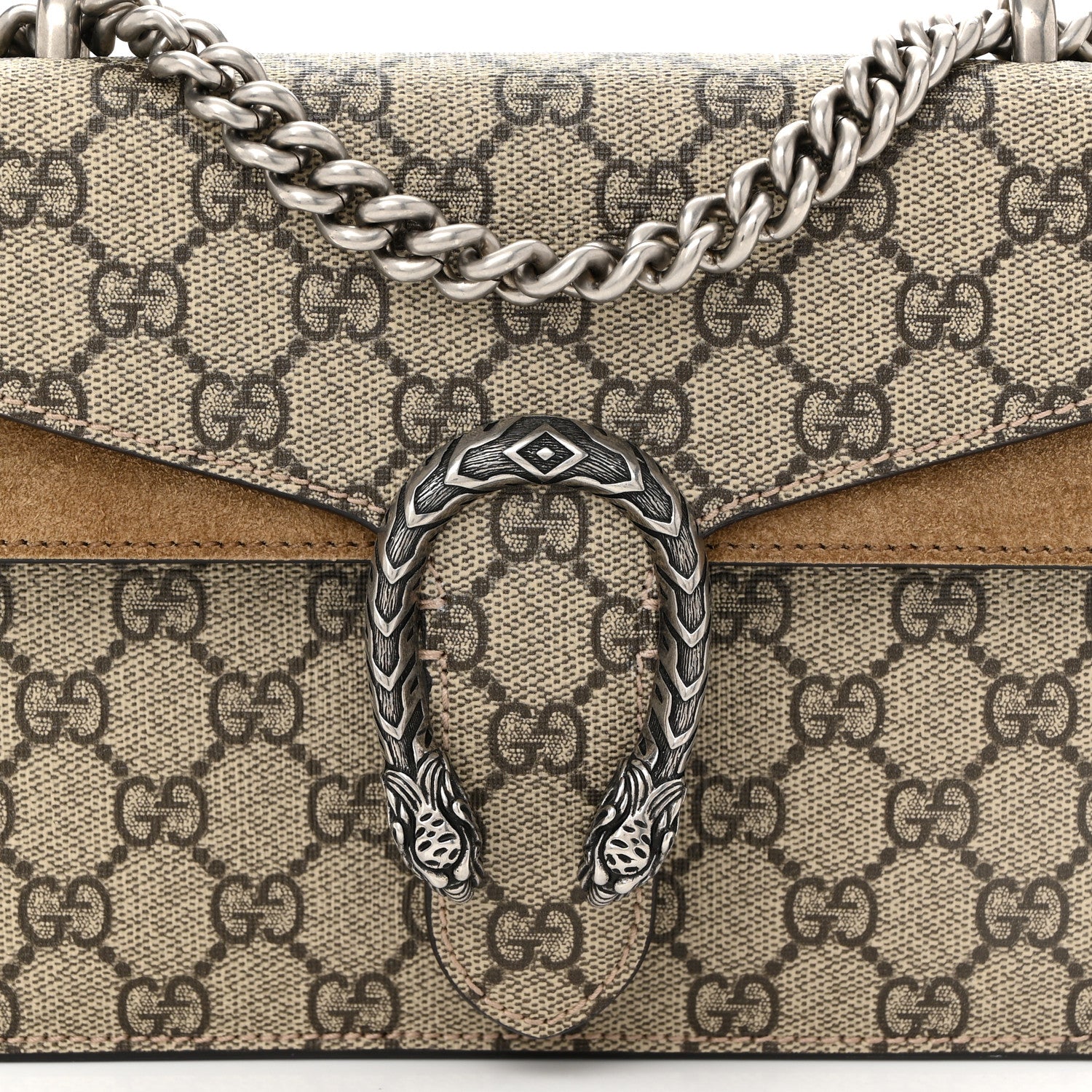 Gucci GG Supreme Monogram Mini Dionysus Shoulder Bag Taupe 8 of 11