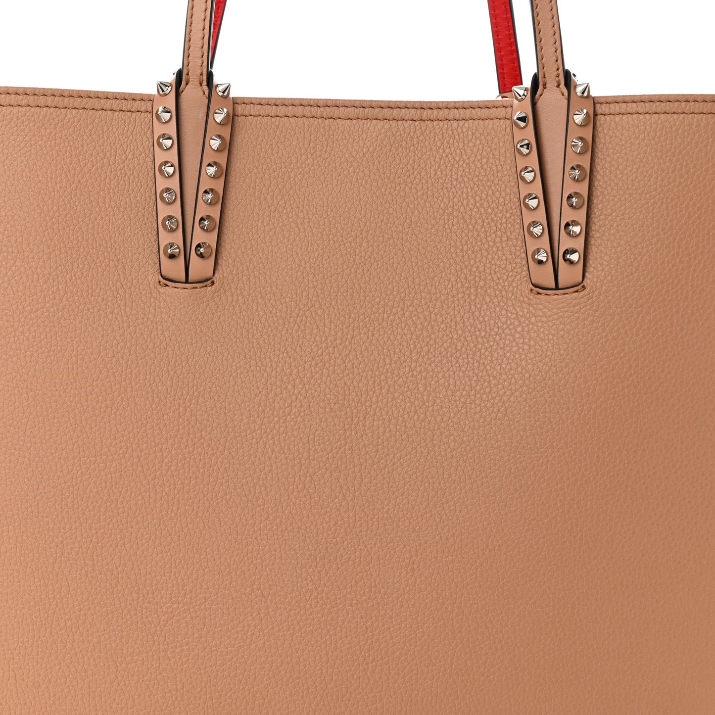 Calfskin Spikes East West Cabata Tote Nude