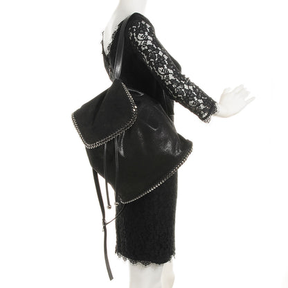 Stella McCartney Shaggy Deer Backpack Bag Black 2 of 9