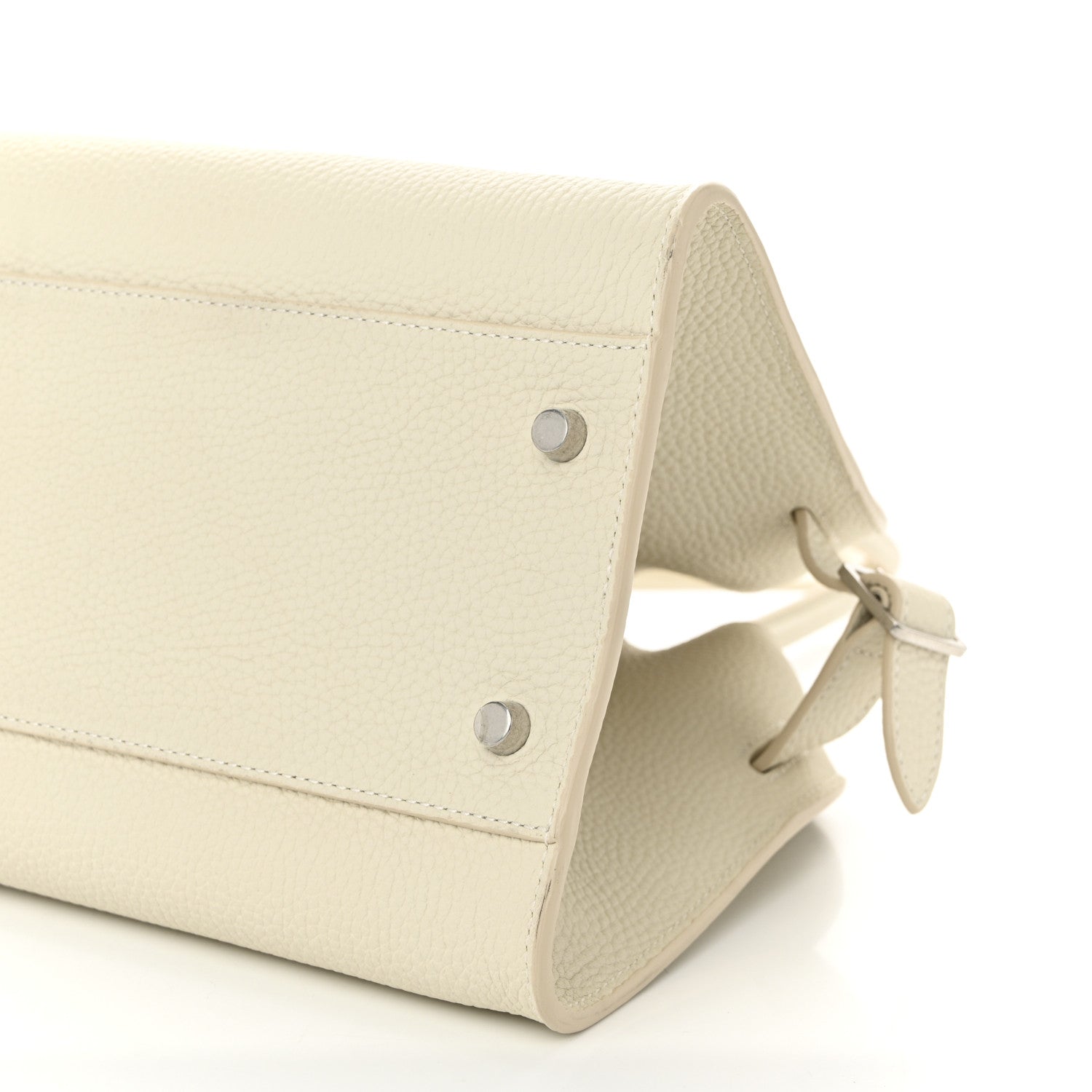 The Row Matte Grained Calfskin Margaux Shoulder 12 White 9 of 9