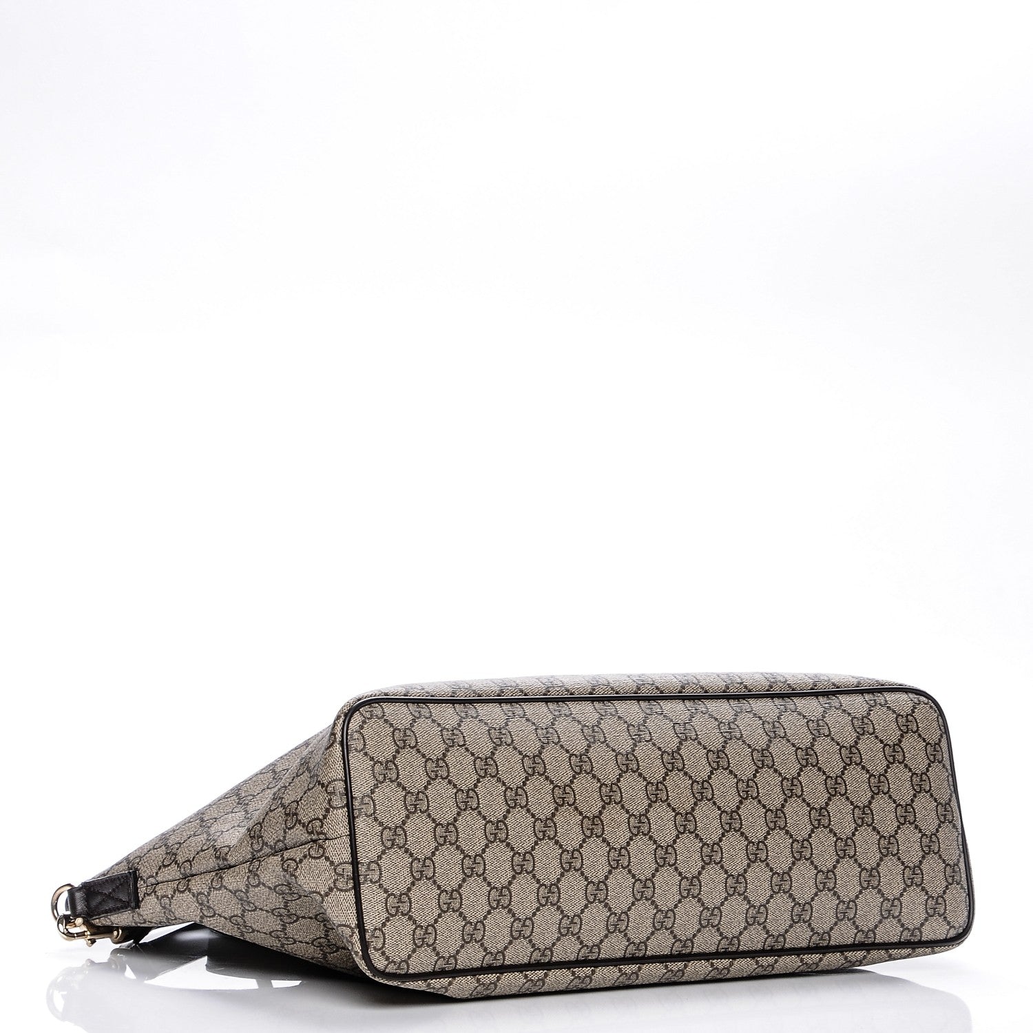 Gucci GG Supreme Monogram Medium Zippered Tote Dark Brown 4 of 14