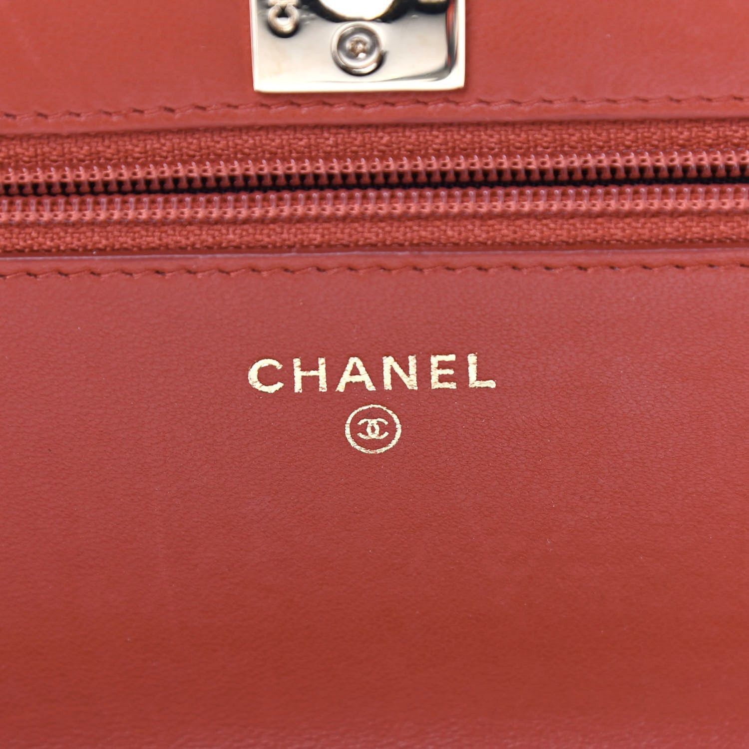 Chanel Lambskin Quilted Trendy CC Wallet On Chain WOC Red 5 of 9