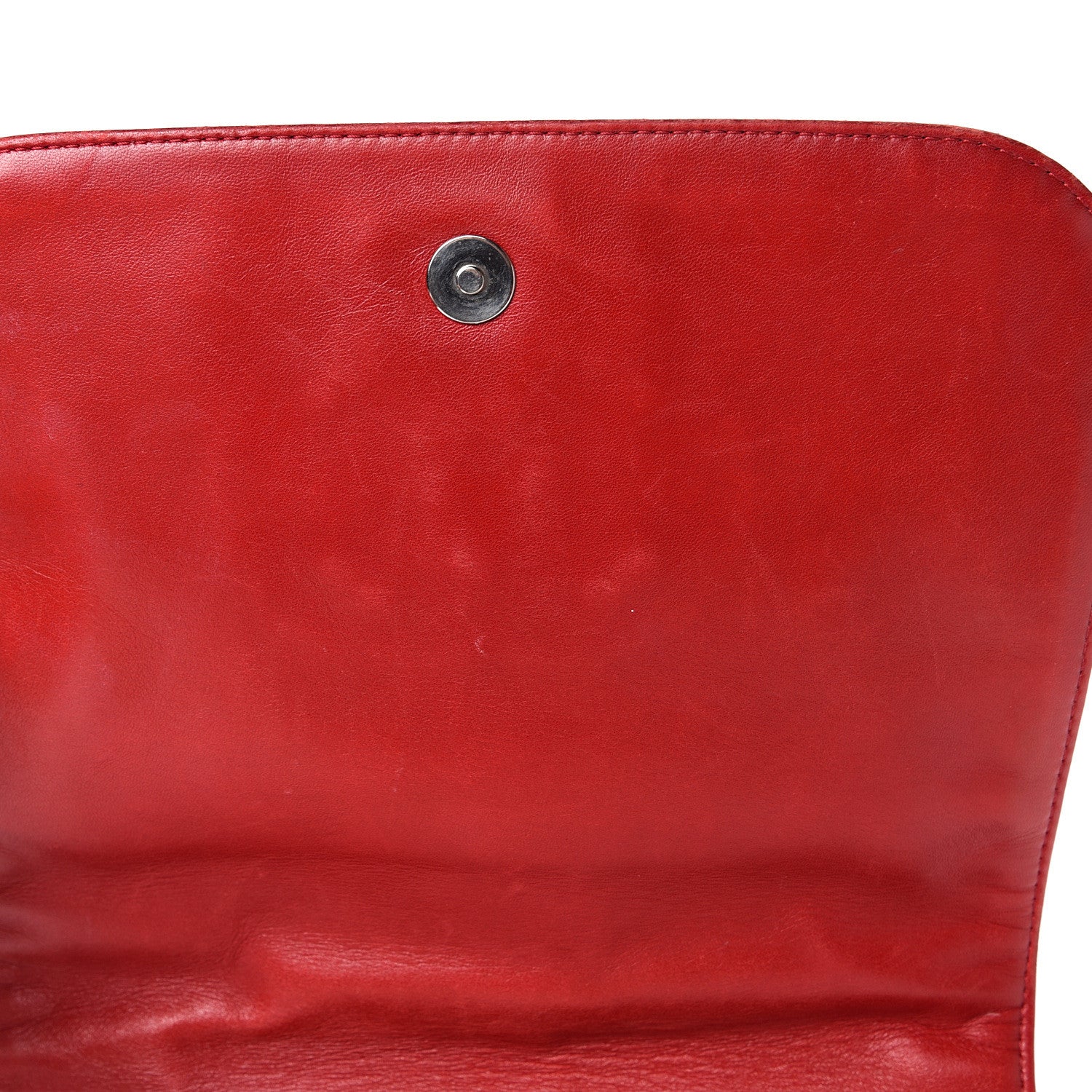 Chanel Vinyl CC Lipstick Accordion Flap Red 14 of 18