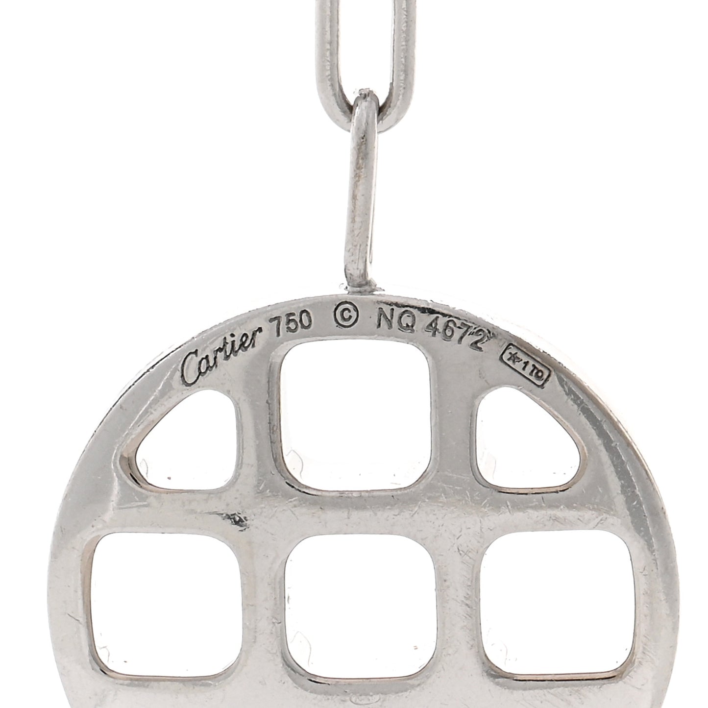 18K White Gold Diamond Pasha Drop Earrings