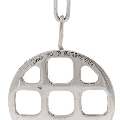 Cartier 18K White Gold Diamond Pasha Drop Earrings 4 of 5