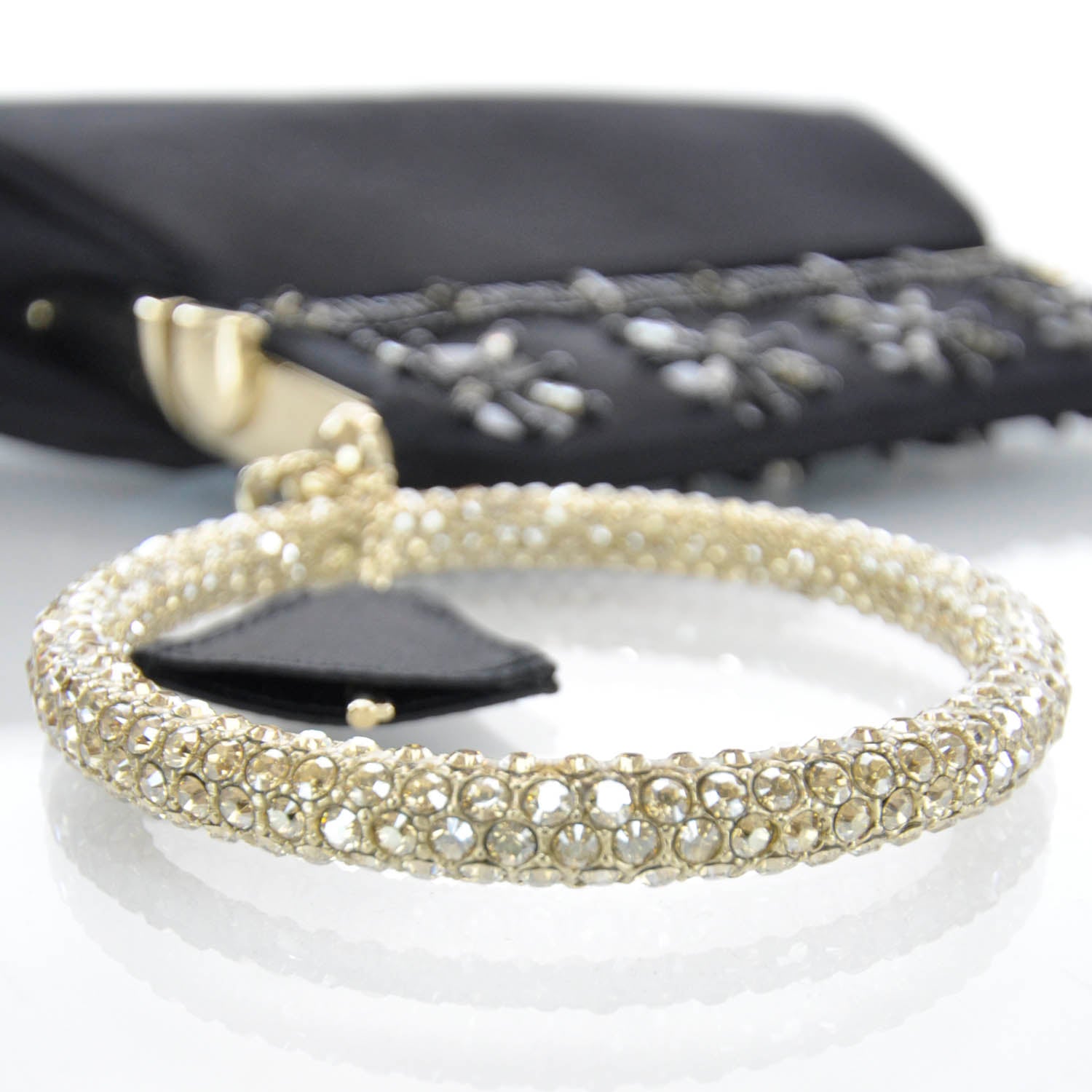 Christian Dior Satin Crystal Clutch 5 of 9