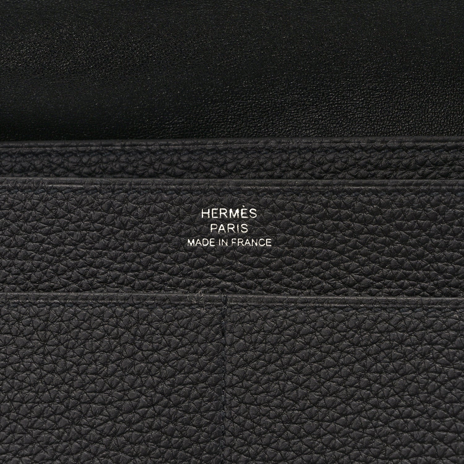 Hermes Togo Dogon Duo Wallet Black 7 of 10