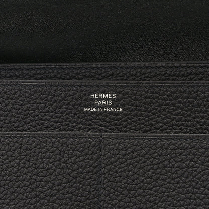 Hermes Togo Dogon Duo Wallet Black 7 of 10