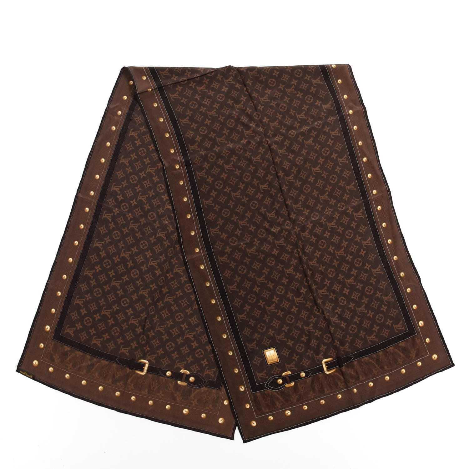 Louis Vuitton Silk Monogram New Denim Bandana Scarf Ebene 2 of 4