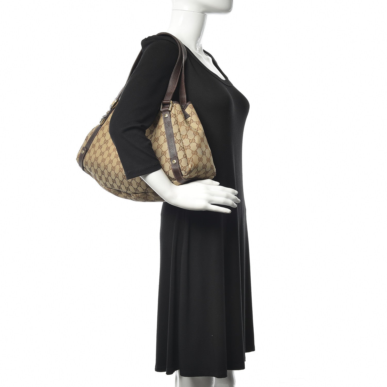 Gucci Monogram Medium Abbey Shoulder Bag Dark Brown 2 of 10