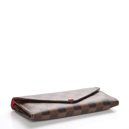 Louis Vuitton Damier Ebene Josephine Wallet Red 3 of 11