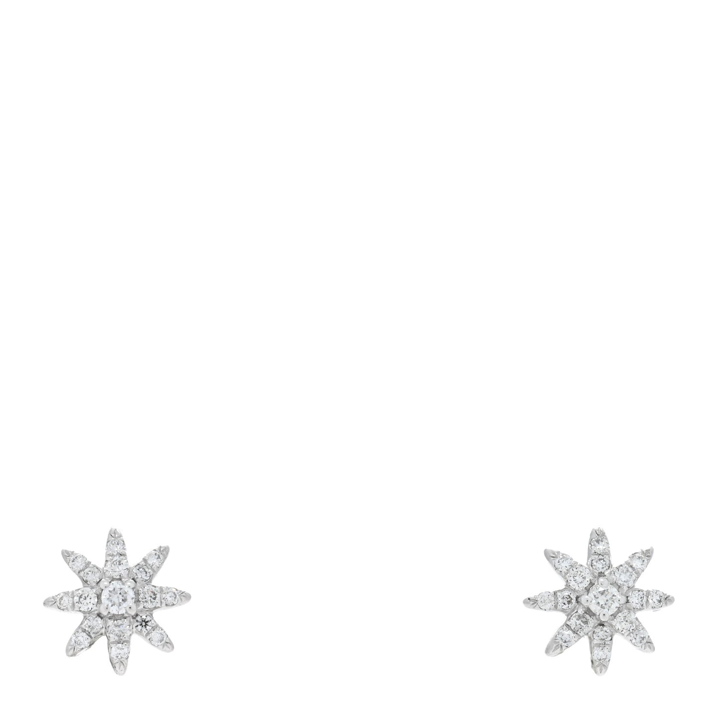 DAVID YURMAN 18K White Gold Diamond Petite Starburst Earrings