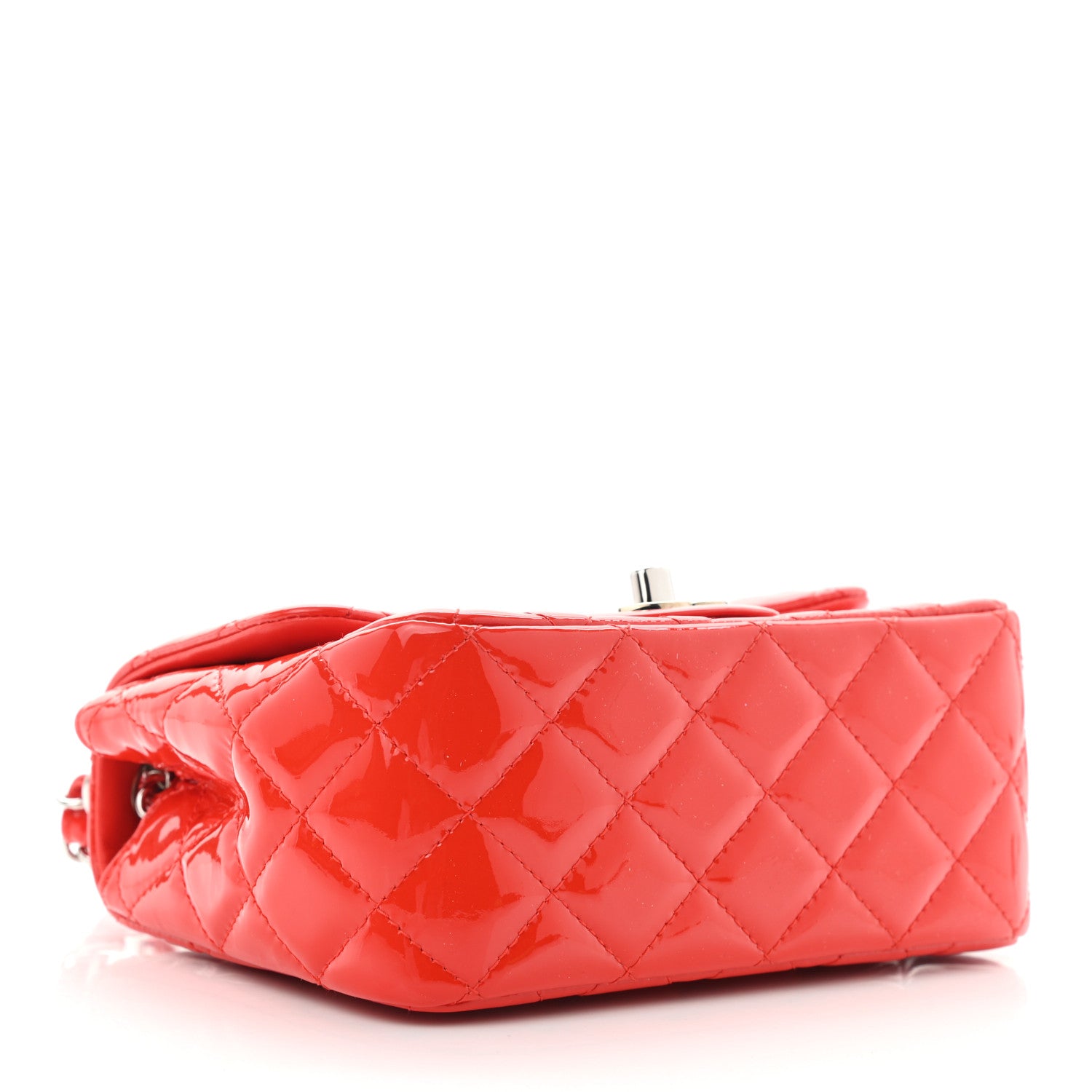Chanel Patent Quilted Mini Square Flap Red 5 of 10