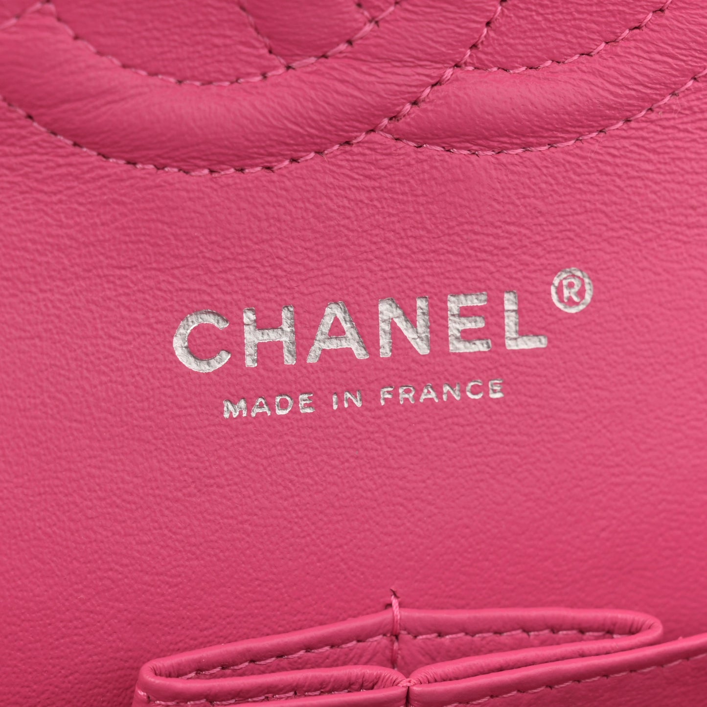 Patent Quilted Medium Double Flap Pink