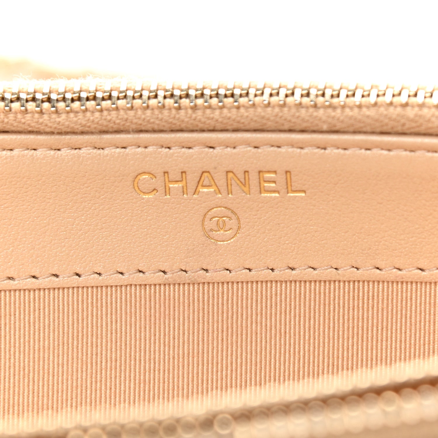 Chanel Iridescent Caviar Quilted Small Clutch With Chain Beige 8 of 16