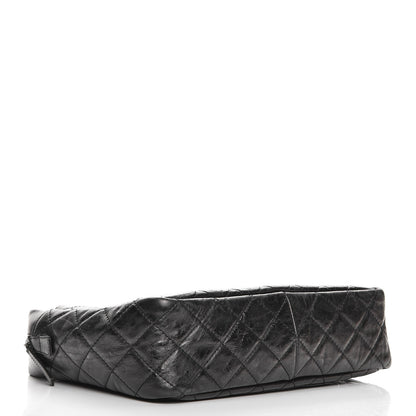 Chanel Metallic Aged Calfskin Quilted Large Reissue Camera Case Black 4 of 7